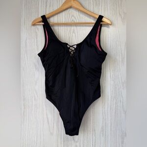 PINK Victoria’s Secret Lace-Up One-Piece Swimsuit